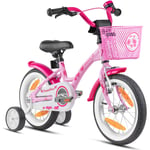 PROMETHEUS BICYCLES® HAWK barnesykkel 14 , rosa-hvit - Bare i dag: 10x mer babypoints