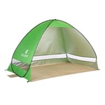 MARKOO 200 * 120 * 130cm Outdoor Automatic Instant Pop-up Portable Beach Tent Anti UV Shelter Camping Fishing Hiking Picnic,type 1 green,CHINA