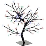 WeRChristmas 64-LED Lights Illuminated Cherry Blossom Tree Christmas Decoration, 1.5 ft/45 cm - Multi-Colour