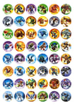 Skylanders and Giants x 48 Fairy Cup Cake Toppers Ricer Paper DiY Decorations