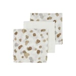Meyco Muslin Burp Cloths 3-Pack Mini Stains Neutral