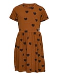 Basic Hearts Ss Dress Tencel™ Orange Mini Rodini
