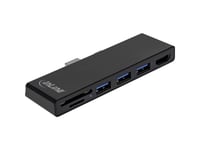 Inline Multihub, Surface Pro 4/5/6, 3-Port Usb 3.2 Typ-A Buchse Hdmi 4K, Kortläsare, Svart