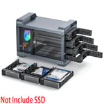 Yottamaster 4 Bay Hard Drive Enclosure HDD Enclosure RGB For 3.5" 2.5" SATA SSDs