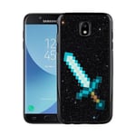 Samsung Galaxy J3 (2017) Soft Case (svart) Minecraft Svärd