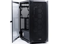 1Stcool Chassi 1Stcool Chassi Wind Storm Black Middletower Argb, Au, Usb3.0, Utan Nätaggregat, Rgb-Fläkt, Transparent Sidopanel, Svart
