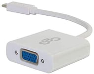 C2G USB C to VGA Adapter for Mac, Lenovo and more, Full HD USB 3.1 USB-C to VGA HD15 White Adapter