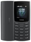 Nokia 105 2G Feature Phone with long-lasting battery, 12 hours of talk-time, wireless FM radio, large display, and tactile keyboard, Dual Sim - Charcoal