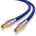 IBRA 0.5m HDTV Antenna Cable/TV Aerial Cable/Premium Freeview Coaxial Cable, Connectors: Coax Male to Coax Male For UHF/RF TVs, VCRs, DVD players, DVRs, cable boxes and satellite, Blue Gold