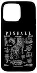 Pinball Arcade Gaming Machine Vintage Gamer Imprimé Brevet Coque pour iPhone 15 Pro Max