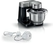 Bosch Electroménager - MUMS2VM00, Robot de cuisine Serie 2 - 900 W, 7 vitesses + turbo, kit de pâtisserie, Bol de 3,8 l en acier inoxydable - Noir