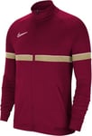 Nike Boy's Dri-FIT Academy 21 Short Sleeve, Team Red/White/Jersey Gold/White, M
