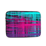 Laptop Case,10-17 Inch Laptop Sleeve Carrying Case Polyester Sleeve for Acer/Asus/Dell/Lenovo/MacBook Pro/HP/Samsung/Sony/Toshiba,Bold Plaid Thin Brushstrokes Thin Stripes Bright Red Green Blu 12 inch