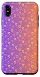 Coque pour iPhone XS Max Cœurs mignons, couleur arc-en-ciel, pour femmes et filles