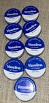 9 x Vaseline Lip Balm Therapy Petroleum Jelly Original 20g Travel Size Pot (1B)