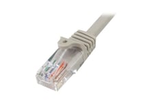 StarTech.com 3m Gray Cat5e / Cat 5 Snagless Patch Cable - patchkabel - 3 m - grå