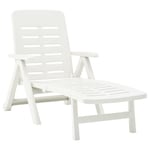 Pwshymi-Chaise longue pliable Plastique Blanc