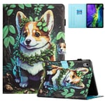iPad 11" (2025) / iPad 10.9" (2024/2022) Konstläder Fodral m. Stativ och Korthållare - Corgi