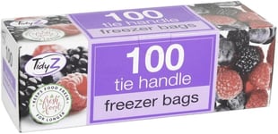 New Food Freezer Bags With Tie Handles. 100 Pack Size Name Tie Hand High Qualit