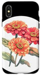Coque pour iPhone X/XS Beaux zinnias pour les amateurs de bouquets et de fleurs