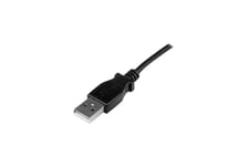 StarTech.com 1m Mini USB Cable Cord - A to Up Angle Mini B - Up Angled Mini USB Cable - 1x USB A (M), 1x USB Mini B (M) - Black (USBAMB1MU) - USB-kabel - USB til mini-USB type B - 1 m