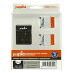 Jupio Kit avec 2x Batterie GoPro AHDBT-302 AHDBT-302 HERO3 + 1200mAh + Double chargeur USB compact