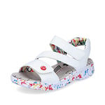 Rieker Women Sandals 67870, Ladies Strappy sandals,summer shoe,summer sandal,comfortable,flat,White (weiss / 80),39 EU / 6 UK
