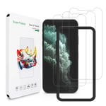 Higsell [3-Pack] iPhone 12 Screen Protector, iPhone 12 Pro Screen Protector [Tempered-Glass] [Easy Installation Frame]