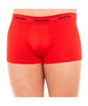 Calvin Klein Mens Pack-3 Boxers breathable fabric and anatomical front U2664G men - Red Cotton - Size X-Large