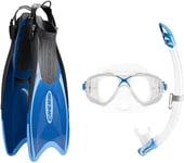 Cressi Palau Marea Bag Snorkelling Packages - Blue/Azure, XX-Small/X-Small (32/35)
