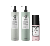 Maria Nila True Soft Duo Shampoo & Conditioner 2x1000ml Cream Heat Spray 150 ml