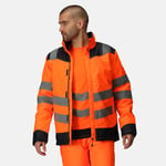 Regatta Workwear Men's Hi-Vis Powercell 5000 Thermogen Heated Jacket Orange Navy, Size: M