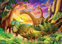 Deluxebase Enkelt kort 3D - Dinosaurier i solnedgången (Fraktfritt)