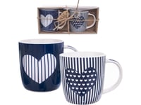 Orion Porslinsmugg För Kaffe, Te, Muggar Med Öra, Dekor, Till Present, 2 Delar, 390 Ml
