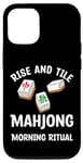 Coque pour iPhone 15 Pro Rituel du Mahjong drôle de Mahjong, Rise and Tile Mahjong