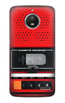 Innovedesire Red Cassette Recorder Graphic Case Cover For Motorola Moto E4