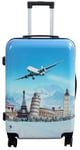 Resväska - Hardcase resväska - Storlek Medium - Resväska med motiv - Flygplan - Exklusiv lättviktsresväska