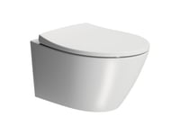 GSI Modo vägghängd toalett, utan spolkant, rengöringsvänlig, matt vit