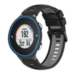 Garmin Forerunner 620 Tvåfärgat klockarmband i silikon - Svart/Grå
