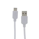 Pour MICROSOFT LUMIA 950 XL : Cable Usb Blanc Synchro Et Charge Type C
