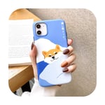 Soft Silicone Protective Phone Case For iPhone Xs Max Xr X 8 7 Plus SE 2020 Snow Mount Shiba Inu Dog Cover for iPhone 11 Pro Max-blue-for iphone XR