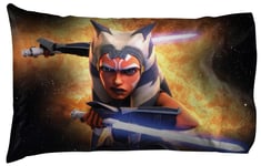 Star Wars Clone Wars Ashoka Clone Trooper 1 Single Reversible Pillowcase - Kids Super Soft Bedding Featuring Ahsoka Tano (Official Star Wars Product)