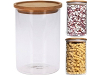 Excellent Houseware Glass container kitchen jar jar 1.7L with lid and bamboo seal for pasta flakes coffee loose products