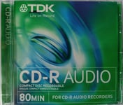 TDK CD-R80 CD-RX80JCA Audio Music Recordable Blank CDR 80 Mins KM03