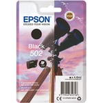 Genuine Epson 502, Binoculars Black Ink Cartridge, T02V1, C13T02V14010, New
