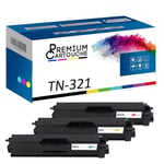 PREMIUM CARTOUCHE - x3 Toners - TN-321C (Cyan + Magenta + Jaune) - Compatible pour Brother HL-L8250CDN L8350CDW L8350CDWT, MFC-L860