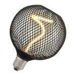 LED Lampa E27 Filament Spiral Glob Svart 130lm DIM 3,5W/818