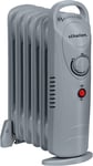 Schallen 800W 6 Fin Mini Slim Oil Filled Electric Portable Radiator Heater GREY