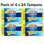 Tampax Pearl Compak Applicator Regular Leak Protect - Pack of 4 x 24 Tampons