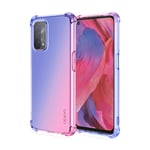 GOKEN Case for Oppo A74 5G / oppo A54 5G, TPU Shockproof Phone Cover with Gradient Color Design, Slim Soft Clear Silicone Bumper Protective Shell, Blue/Pink